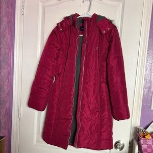 Calvin Klein Jeans fucsia Puffer Jacket with Quilted Design